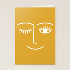 Wink (Mustard Yellow) Stationery Card Gallery Image 2