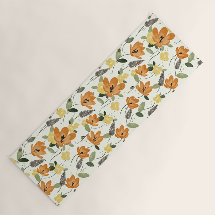 Evening Glow Meadow Yoga Mat Gallery Image 1