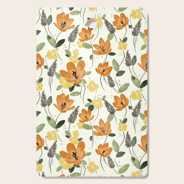 Evening Glow Meadow Cutting Board Gallery Image 1