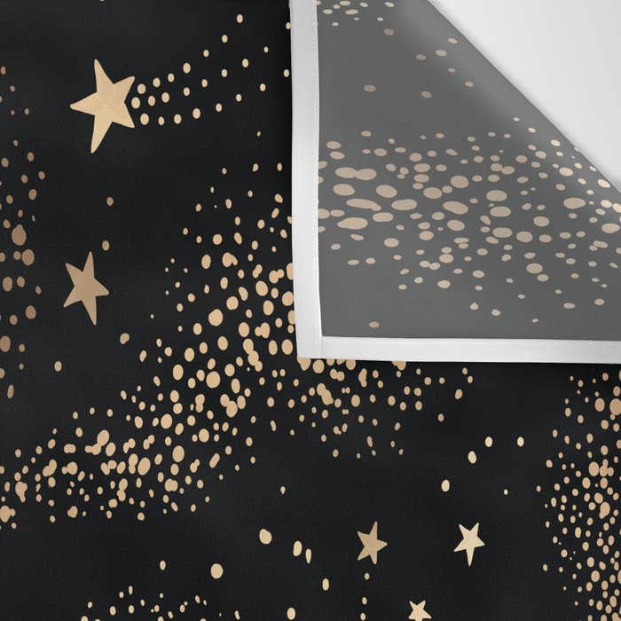 Magical Starry Night Sky Golden Cosmic Swirl II Wall Tapestry Gallery Image 3