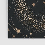 Magical Starry Night Sky Golden Cosmic Swirl II Poster Gallery Image 3