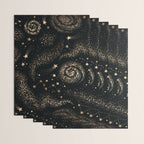 Magical Starry Night Sky Golden Cosmic Swirl II Wrapping Paper Gallery Image 3