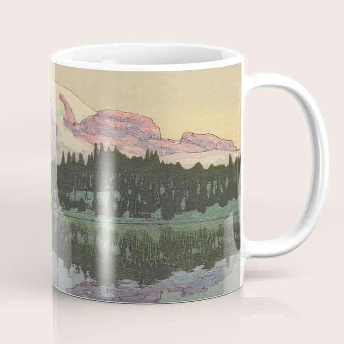 Hiroshi Yoshida Vintage Japanese Woodblock Print Reflection Lake Landscape Coffee Mug Gallery Image 1
