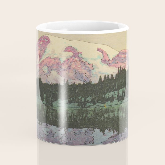 Hiroshi Yoshida Vintage Japanese Woodblock Print Reflection Lake Landscape Coffee Mug Gallery Image 4