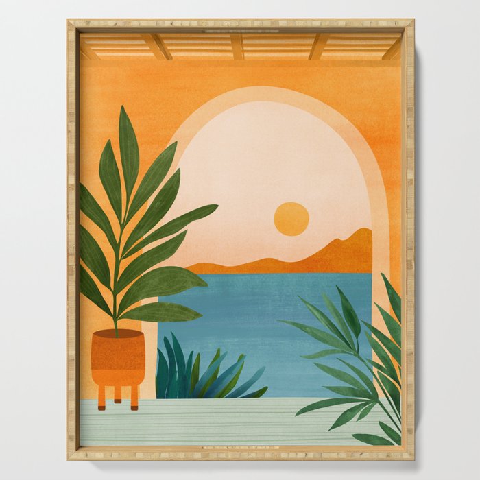 Riviera Villa View Serving Tray Gallery Image 1