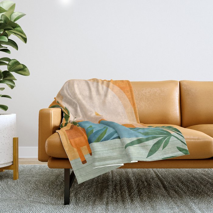 Riviera Villa View Throw Blanket Gallery Image 1