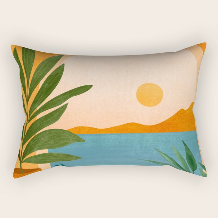 Riviera Villa View Rectangular Pillow Gallery Image 1