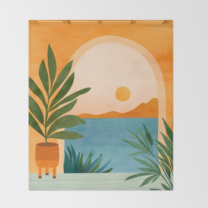 Riviera Villa View Throw Blanket Gallery Image 2