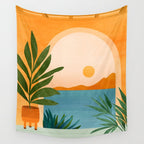 Riviera Villa View Wall Tapestry Gallery Image 4