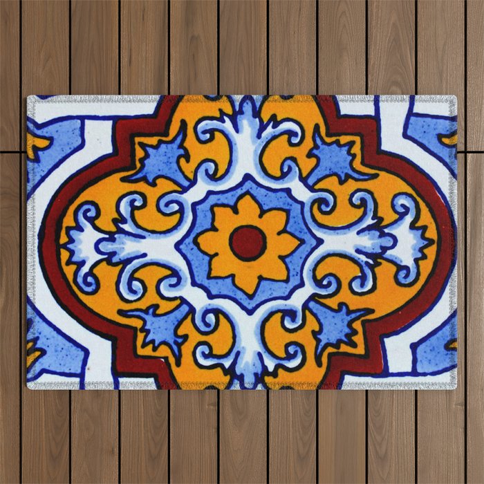 talavera mexican tile Outdoor Rug Gallery Image 1