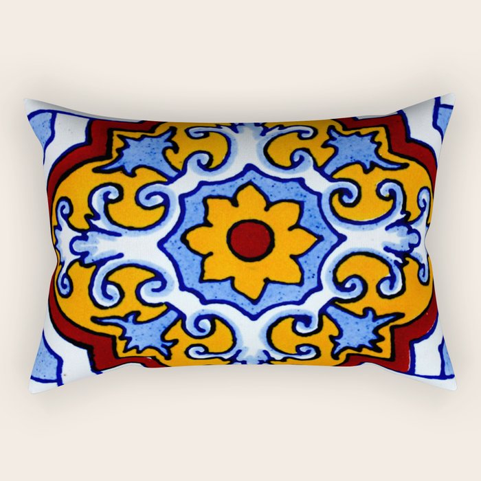 talavera mexican tile Rectangular Pillow Gallery Image 2