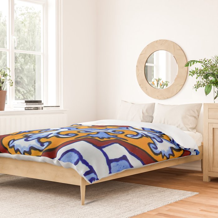 talavera mexican tile Duvet Cover Gallery Image 2