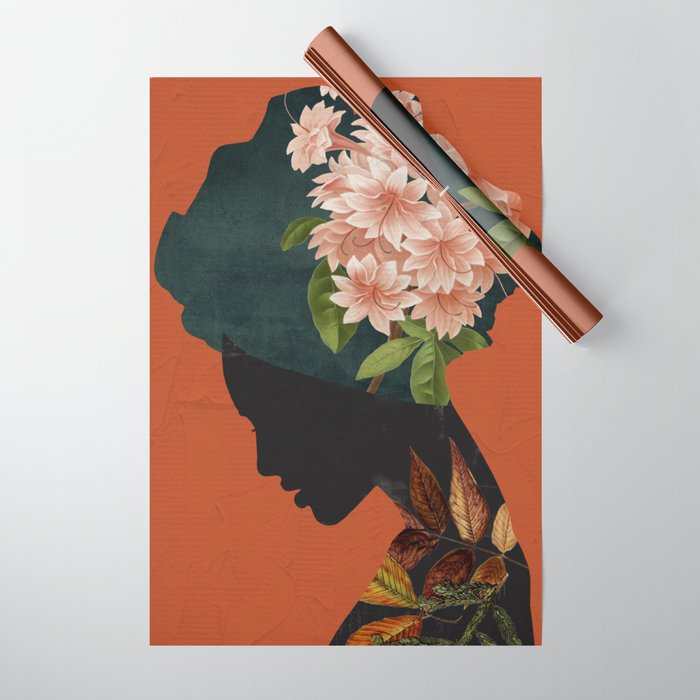 Floral Portrait 24 Wrapping Paper Gallery Image 1