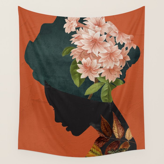 Floral Portrait 24 Wall Tapestry Gallery Image 4