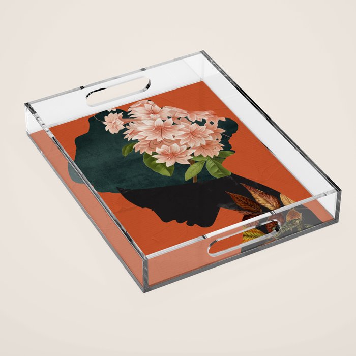 Floral Portrait 24 Acrylic Tray Gallery Image 1
