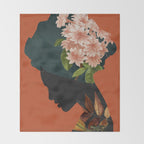 Floral Portrait 24 Throw Blanket Gallery Image 2