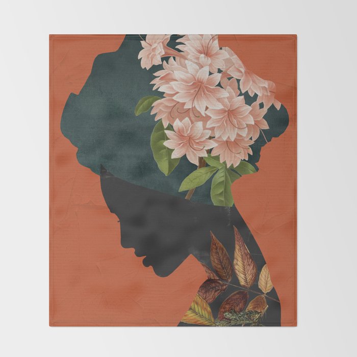 Floral Portrait 24 Throw Blanket Gallery Image 2