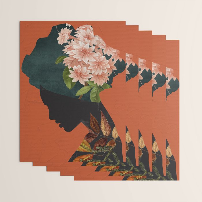 Floral Portrait 24 Wrapping Paper Gallery Image 3