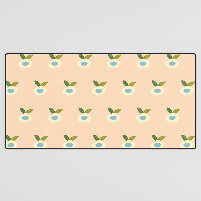 Simple Peach Floral - small flowers Desk Mat Gallery Image 3