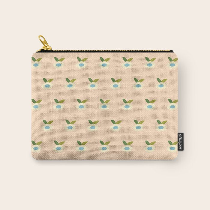 Simple Peach Floral - small flowers Carry All Pouch Gallery Image 1