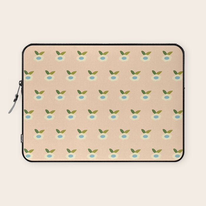 Simple Peach Floral - small flowers Laptop Sleeve Gallery Image 1