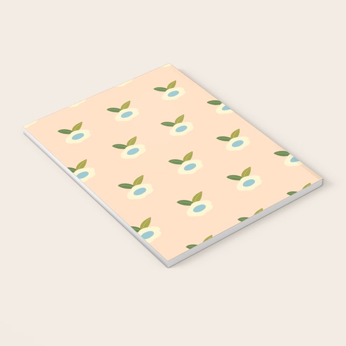 Simple Peach Floral - small flowers Notebook Gallery Image 3