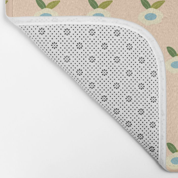 Simple Peach Floral - small flowers Bath Mat Gallery Image 2