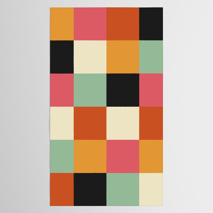 Bold Colorful Checks Pattern - Large XVIII Tablecloth Gallery Image 2