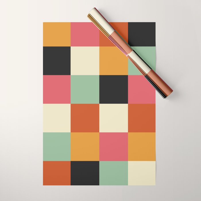 Bold Colorful Checks Pattern - Large XVIII Wrapping Paper Gallery Image 1