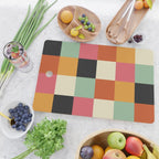 Bold Colorful Checks Pattern - Large XVIII Cutting Board Gallery Image 2