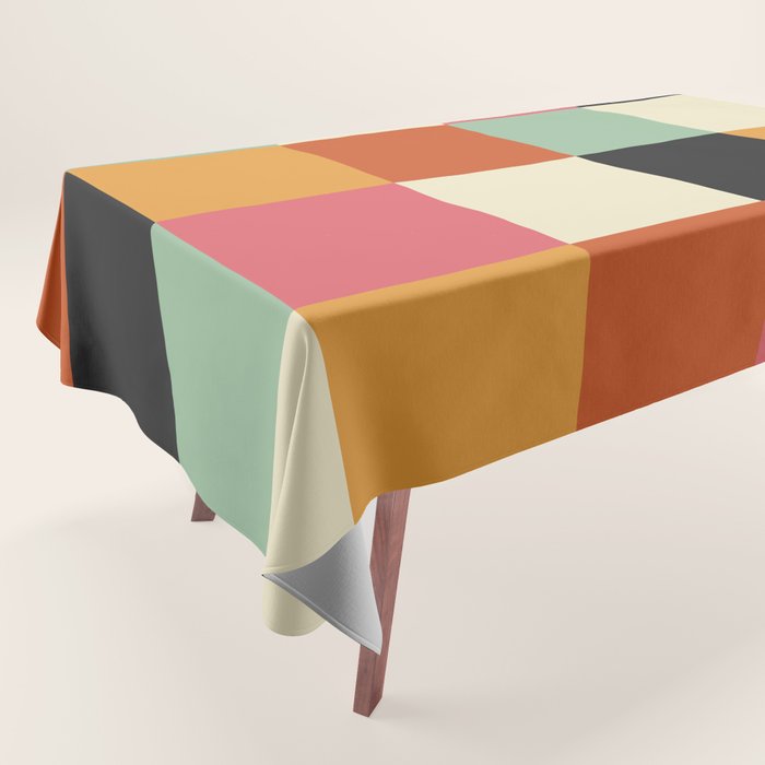Bold Colorful Checks Pattern - Large XVIII Tablecloth Gallery Image 1