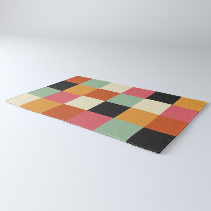 Bold Colorful Checks Pattern - Large XVIII Rug Gallery Image 3