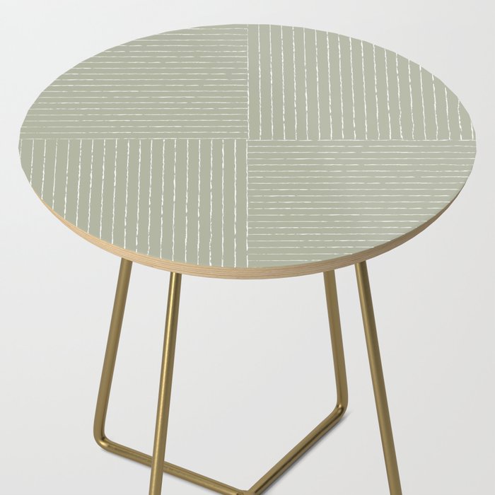 Lines III (Linen Sage) Side Table Gallery Image 2