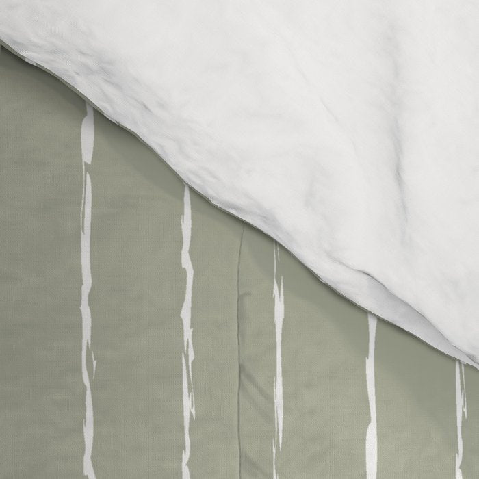 Lines III (Linen Sage) Comforter Gallery Image 4