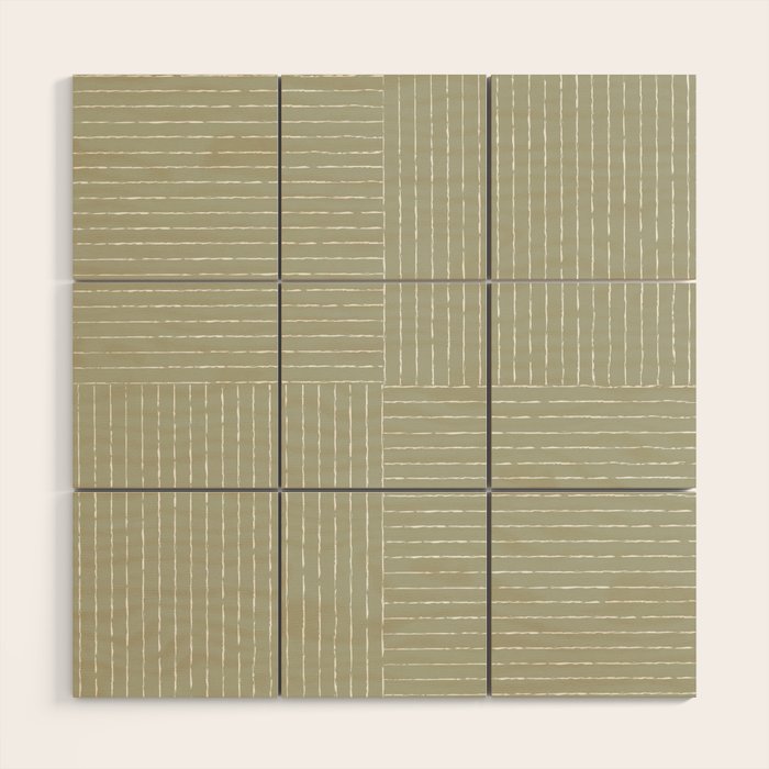 Lines III (Linen Sage) Wood Wall Art Gallery Image 1