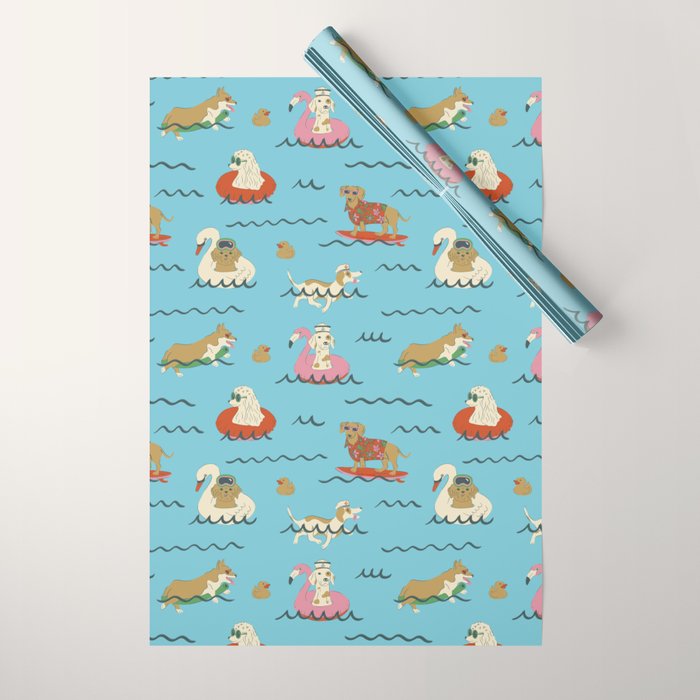 Dog Days of Summer Wrapping Paper Gallery Image 1