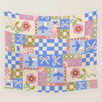 Whimsical Folk Garden Collage Wall Tapestry Gallery Image 4