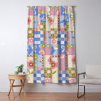 Whimsical Folk Garden Collage Window Curtain Gallery Image 5