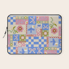 Whimsical Folk Garden Collage Laptop Sleeve Gallery Image 1