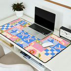 Whimsical Folk Garden Collage Desk Mat Gallery Image 2