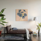 blue flowers 2 Wood Wall Art Gallery Image 2