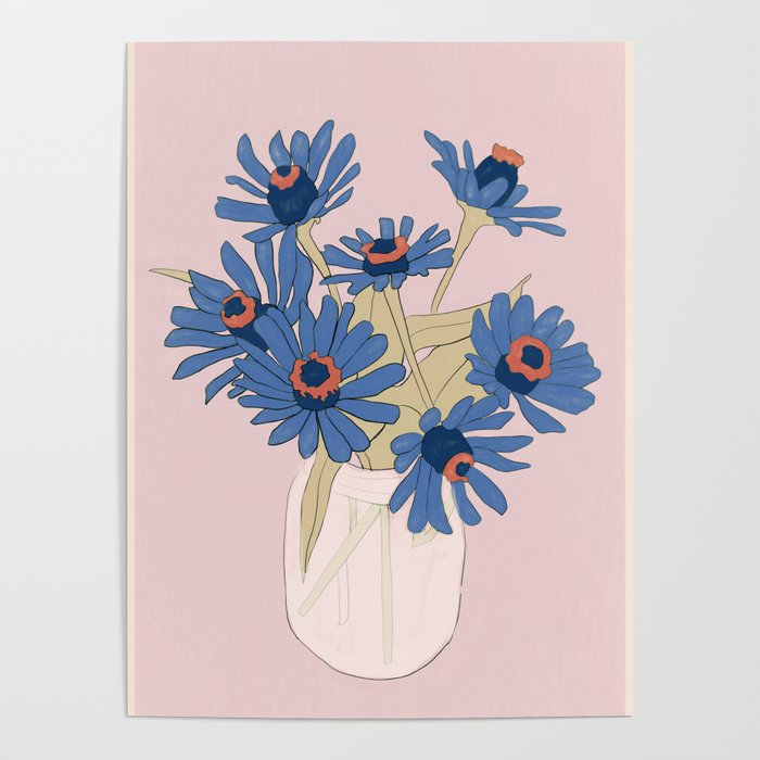 blue flowers 2 Poster Gallery Image 1