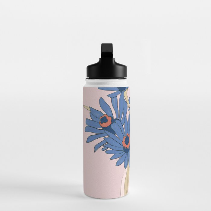 blue flowers 2 Water Bottle Gallery Image 3
