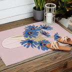 blue flowers 2 Outdoor Rug Gallery Image 2