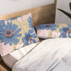 blue flowers 2 Pillow Sham Gallery Image 2