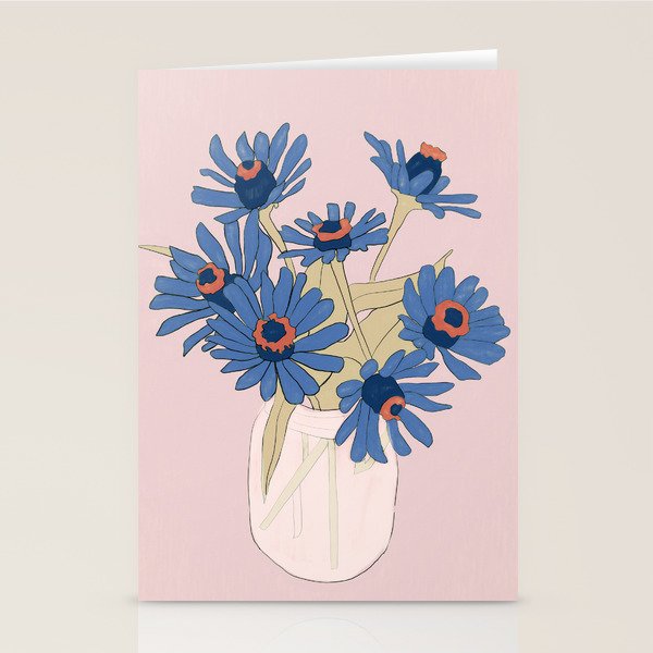 blue flowers 2 Stationery Card Gallery Image 1