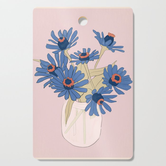 blue flowers 2 Cutting Board Gallery Image 1
