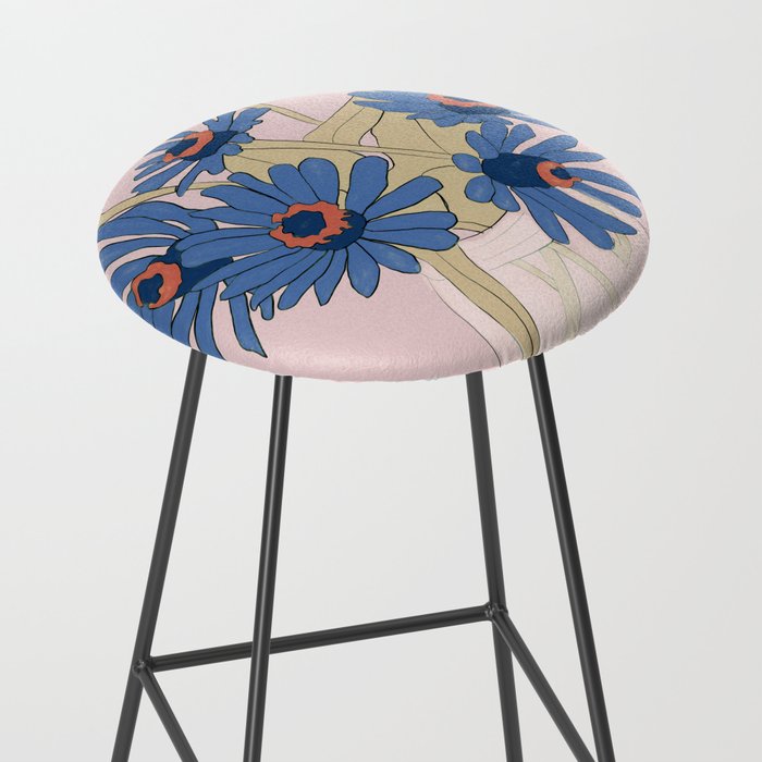 blue flowers 2 Stool Gallery Image 2