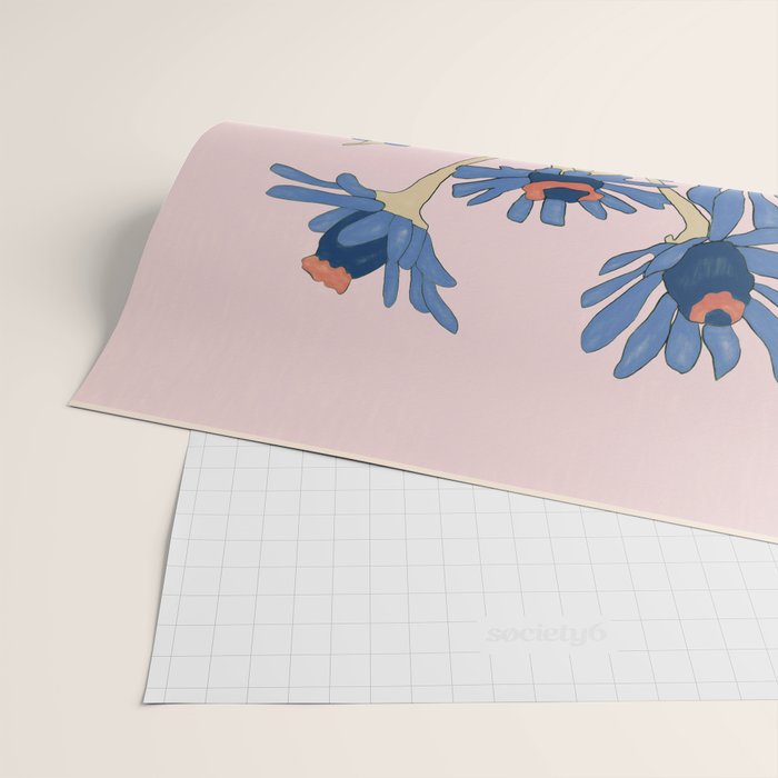 blue flowers 2 Wrapping Paper Gallery Image 2