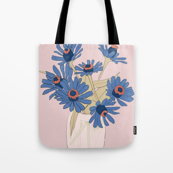 blue flowers 2 Tote Bag Gallery Image 1